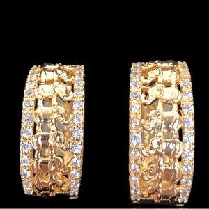 New Jewelry 18K Gold-Filled Golden
Elephant Earrings
Diameter: 18mm